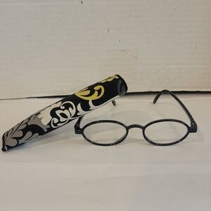 VERA‎ BRADLEY BAROQUE BLACK READING GLASSES & SOFT CASE (+1.00)